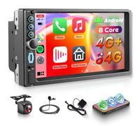 8 Core 4G+64G 5GWifi Android Double Din Car Stereo Radio,Hodozzy 7 inch 1280P Touchscreen Car Radio with DSP Wireless Carplay Android Auto BT5.2 GPS Navigation FM/RDS Mirrorlink SWC Backup Camera