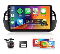 8 Core 4G+64G Car Stereo for Fiat 500 2007-2015 with DSP Wireless Carplay & Android Auto Android 13 Head Unit, Hodozzy 9" Touchscreen Radio GPS Bluetooth 5.0 WiFi 63UIs FM/RDS SWC Reverse Camera