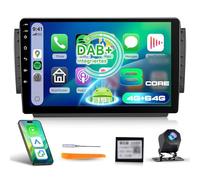 8 Core 4G+64G DAB Car Radio Stereo for Peugeot 208 2008 2013-2017, Hodozzy 10" 1280P QLED Touchscreen Radio with DSP Bluetooth 5.0 Wireless Carplay Android Auto GPS WiFi Canbus SWC Reverse Camera