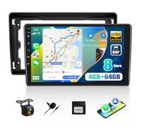 8-Core Qualcomm Snapdragon 4G+64G Android Car Stereo for Ford Fiesta Focus Kuga Transit Connect with CarPlay Android Auto, 9" IPS Touch Screen Car Radio with Hi-Res DSP GPS Bluetooth FM Backup Camera
