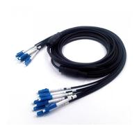 8-Core TPU Armored Fibre Patch Tape 60M-120M LSZH SM Black 8C SC LC FC ST A Single Mode 8 Fiber Optical Jumper Cable 100m 80m (100m LSZH LC-LC)