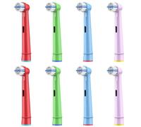 8 Count Kids Replacement Heads Compatible with Braun Oral B Electric Toothbrush, Ultra Soft Bristles, Ideal for Kids.