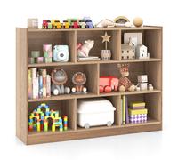8 Cube Bookcase 3-Tier Wooden Bookshelf with Open Cubes