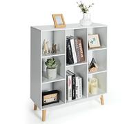 8-Cube Storage Bookcase Wooden Bookshelf Side Cabinet Freestanding Display Rack