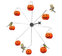 8 Cup Ferris Wheel Bird Feeder - Rotating Bird Feeding Wheel, Sturdy Outdoor Garden Ornament, Decorative Patio Hanging Station | Fun Seed Serving Solution For Swallow Parakeet Yellow Finch Display