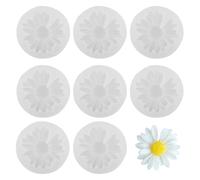 8 Daisy Round Molds, Flexible and Durable Silicone, Handmade DIY Tools, Suitable for Candle and Soap Making.