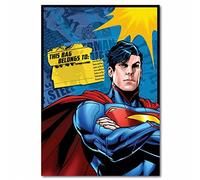8 DC Comic Book Superman Superhero Children's Party Plastic Gift Treat Loot Bags