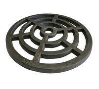 8" Diameter 203mm 9mm 3/8" Thick Round Circular Cast Iron Gully Grid/Grate Heavy Duty Drain Cover Black Satin Finish. Deliveries to Mainland UK ONLY