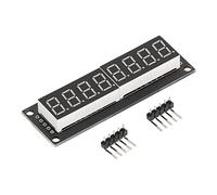 8 Digit 7 Segment LED Display Module - 0.36 Inch Red Light Output with 74HC595 Driver IC - 3 Pin Digital IO Interface for Industrial Monitoring and Electronic Projects