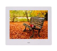 8" Digital Photo Frame With Human Induction -Electronic Photo Frame With 1080P Video, Music, Photo, Auto Rotate,Slide Show, Remote Control, Calendar, Time (White)