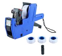 8 Digits Price Tag Gun with 3 Rolls Label Paper 2 Ink Wheel Refill, Clear Label Maker Pricing Print Numerical Tag Guns for Retail Shop Yard Sales Grocery Stores Warehouses