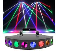 8 Eye Beam LED Light, 40W RGB DJ Stage Lighting with DMX512, Sound Activated & Auto Run Modes, Disco Strobe Effect Light for Parties, Clubs, Weddings & Karaoke