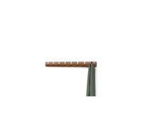 8 Flip Wall Mounted Floating Rack - Modern, Sleek, Space-Saving Hanger with Retractable Hooks to Hang Coats, Scarves, Purses and More, Light Walnut