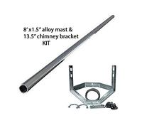 8' ft foot mast pole TV aerial mounting fixing radio chimney cradle bracket KIT