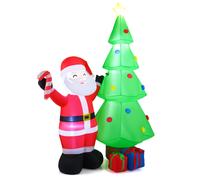8 FT Inflatable Christmas Tree with Santa Claus & Gift Boxes