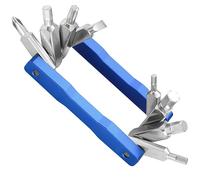 8 Function Cycling Folding Hexagonal Spokes Wrench Space Saving Portable Bike Wrench Easy to Use for Bicycles and Maintenance