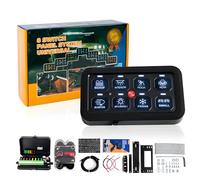 8 Gang Switch Panel Auto-Dimmable RGB Switch Panel w/Momentary Toggle Pulsed Universal Circuit Control Relay System Box Built-in Solid State Relays for 12V/24V Car Truck Boat ATV UTV SUV