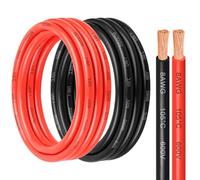 8 Gauge Pure Copper Wire,5FT OFC Copper Wires,8AWG Battery Cable Red & Black Oxygen Free Stranded Copper Wire for Solar Panel,Automotive,Home Appliances,RV and Speaker,LED Lights (8 Gauge 5FT)