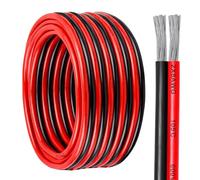 8 Gauge Wire 2 Conductor Tinned Copper Cable, Flexible 8 AWG Marine Wire for Solar Panel, LED Strip, Boat, Automotive, Trailer and Speaker (8 Gauge 20FT)