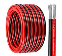 8 Gauge Wire 2 Conductor Tinned Copper Cable, Flexible 8 AWG Marine Wire for Solar Panel, LED Strip, Boat, Automotive, Trailer and Speaker (8 Gauge 30FT)