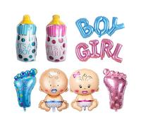 8 Gender Baby Shape Balloons - Boys or Girls Party Decoration