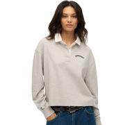 (8, Glacier Grey) Superdry Womens Athletics Essential Rugby Long Sleeve Shirt