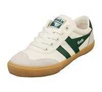 (8) Gola Badminton Womens Casual Trainers in Off White Green