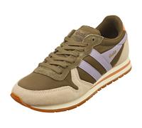 (8) Gola Daytona Chute Womens Fashion Trainers in Khaki Bone Lavender
