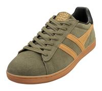 Gola Men's Equipe II Suede Sneaker, Khaki/Tobacco/Black, 8 UK