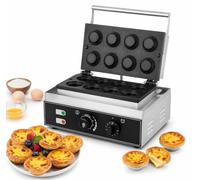 8-Grid Commercial Tart Baker, 1550W Crispy Crust Machine