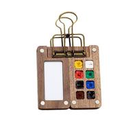 8 Grid Mini Watercolour Palette with A Clip Wooden Wet Palette for Miniatures Travel Watercolour Set Portable Walnut Tiny Painting Set Pocket Artist Watercolour Travel Set