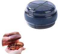 8 Grid Small Pill Box Portable Travel Pill Container Mini Pill Organiser Daily Pill Box for Pocket Handbag Briefcase Travel Organiser Pills Cod Liver Cod Liver Vitamin (Blue)