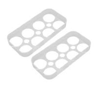 8 Grids Refrigerator Egg Tray Transparent Durable Plastic Egg Holder with Independent Slots for Kitchen Cabinet and Refrigerator Storage 2 Pieces