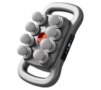 8 Head Massage Gun, Deep Tissue Percussion Massager with 3 Modes, 30 Intensities Levels ＆ Red Light Electric Massage Tools for Muscle Pain Relief in Back, Legs, Shoulders