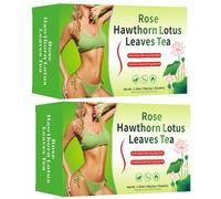 8-Herb Slimming & Detox Tea: Rose, Hawthorn & Lotus Leaf Blend For Weight Managementflat, Abdomen (30 Bags)(2pcs)