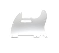 8 Hole Anodized Aluminum Tele Pickguard Modern Style TL Pick Guard for Tele/Telecaster (Chrome)