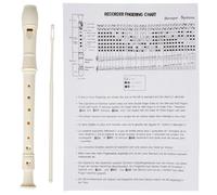 8 Hole Beginner Flute with Cleaning Rod Soprano Recorder Clarinet ABS German Treble Woodwind Instruments Treble Woodwind Instruments