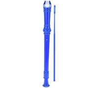 8 Hole Clarinet, 8 Hole Soprano Recorder C Key 8 Holes Recorder Instrument with Cleaning Rod German Style 8 Holes Flute Transparent Soprano Recorder Music Flute for Beginners (Blue)