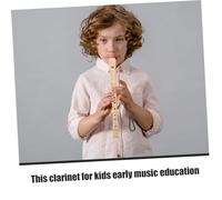 8-Hole German Style Piccolo for Boys and Girls Portable Beginner Clarinet Wind Instrument Cleaning Kit Key of C for Easy Learning and Practice