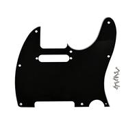 8 Hole Guitar Anti-Scratch Plate 3 Ply Solid Black Guitar Protective Pickguard Electric Guitar Replacement Parts Guitar Parts And Accessories
