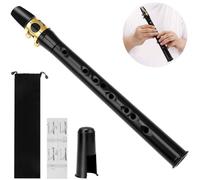 8-Hole Mini Saxophone Kit In C Key, Pocket Sax For Beginners, Abs Woodwind Practice Sax With Mouthpiece, Reed, Lid, Fingering Chart, Carrying Bag