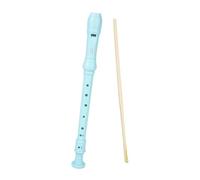 8 Hole Soprano Recorder Instrument with Cleaning Rod, ABS Resin Professional High Pitched C-Tone Flute Soprano Recorder Clarinet for Beginner (Blue)