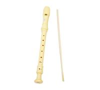8 Hole Soprano Recorder Instrument with Cleaning Rod, ABS Resin Professional High Pitched C-Tone Flute Soprano Recorder Clarinet for Beginner (White)