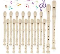 8 Hole Soprano Recorders Descant Flute Bulk With Cleaning Rod German Style for Back to School Gift Operation Christmas Shoebox Supplies Musical Instruments Party Favor (24)