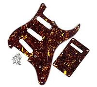 8 Hole SSS Guitar Pickguard Scratch Plate Back Plate with Screws For For ST Style Guitar Guitar Replacement Pickguard (Color : 4ply brown)