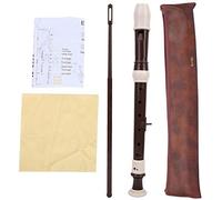 8 Holes Baroque Recorder Clarinet Flute, Woodwind Instrument with PU Bag and Cleaning Tool, Innovative Curved Airway Design for Soft Delicate Sound, Easy to Play for Beginners (BJ300 brown)