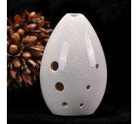 8 Holes F Key Ocarina Flute Music Instrument Good Sound Ancient Instrument for Beginner Gift Hand Polished Fired (Color : White)