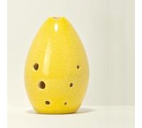 8 Holes F Key Ocarina Flute Music Instrument Good Sound Ancient Instrument for Beginner Gift Hand Polished Fired (Color : Yellow)
