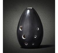 8 Holes F Key Ocarina Flute Music Instrument Good Sound Ancient Instrument for Beginner Gift Hand Polished Fired (Color : Black)