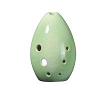 8 Holes Ocarina Clay Xun China Traditional Handmade Solid Color Musical Instrument Instruments For Beginners (Color : Green)